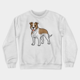 Dog - American Staffordshire Terrier - Natural Tan and White Crewneck Sweatshirt